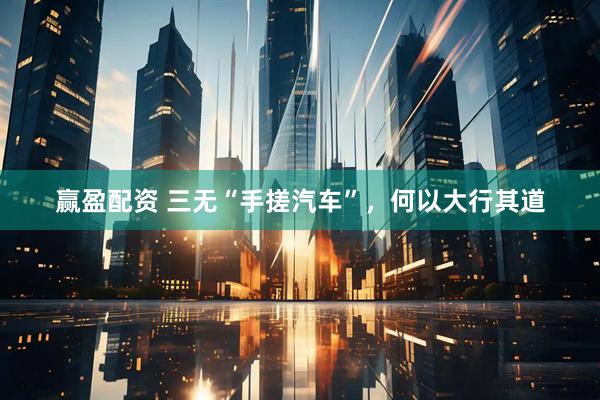 赢盈配资 三无“手搓汽车”，何以大行其道